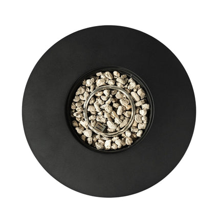 50000 BTU 32" Black Steel Propane Round Fire Pit HomeRoots