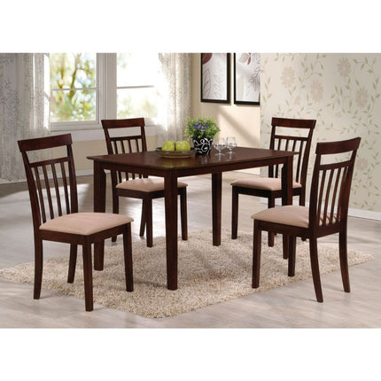 ACME 70325 Samuel 5 Piece Pack Dining Set, Espresso & Microfiber
