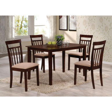 ACME 70325 Samuel 5 Piece Pack Dining Set, Espresso & Microfiber ACME Furniture