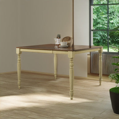 ACME 70430 Dylan Counter Height Table, Buttermilk & Oak ACME Furniture