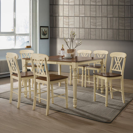 ACME 70430 Dylan Counter Height Table, Buttermilk & Oak