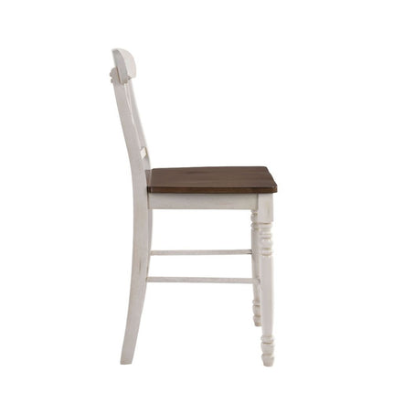 ACME 70432 Dylan Counter Height Chair (Set-2), Buttermilk & Oak