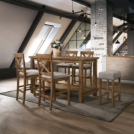 ACME 70830 Martha II Counter Height Table, Weathered Oak