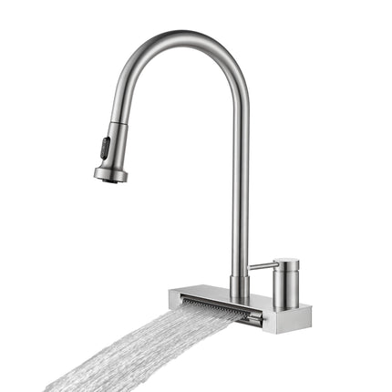 FORNO ACQUA 4 Function Waterfall  Pull-Down Kitchen Faucet FORNO ACQUA