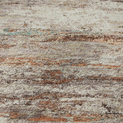 9' X 12' Terra Cotta Beige And Teal Abstract Washable Area Rug With UV Protection HomeRoots