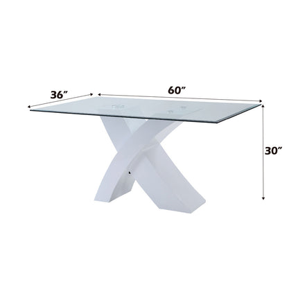 ACME 71105 Pervis White Dining Table  5