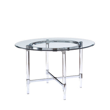 ACME 71180 Daire Dining Table, Chrome & Clear Glass (1Set/2Ctn) ACME Furniture