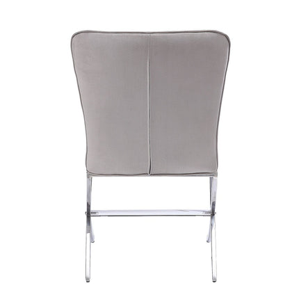 ACME 71182 Daire Side Chair (Set-2), Velvet & Chrome
