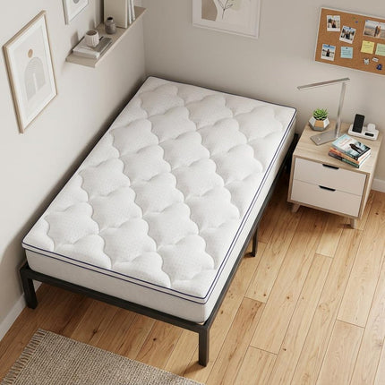 2" White Cotton Extra-long Twin Mattress Topper