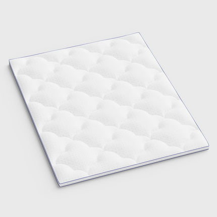2" White Cotton Extra-long Twin Mattress Topper