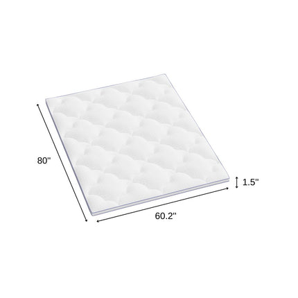 2" White Cotton Extra-long Twin Mattress Topper