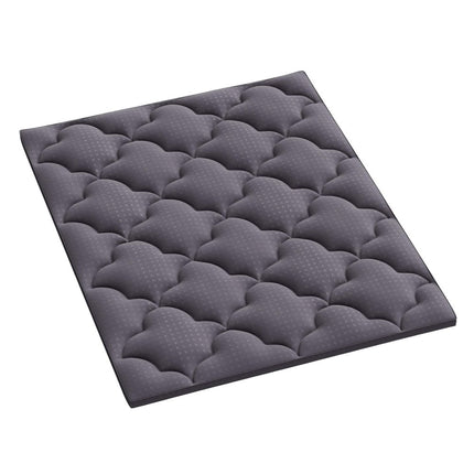 2" Dark Gray Cotton Extra Long Twin Mattress Topper