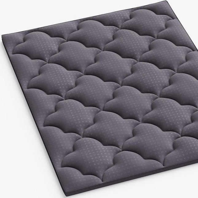 2" Dark Gray Cotton Extra Long Twin Mattress Topper HomeRoots