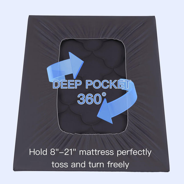 2" Dark Gray Cotton Extra Long Twin Mattress Topper HomeRoots