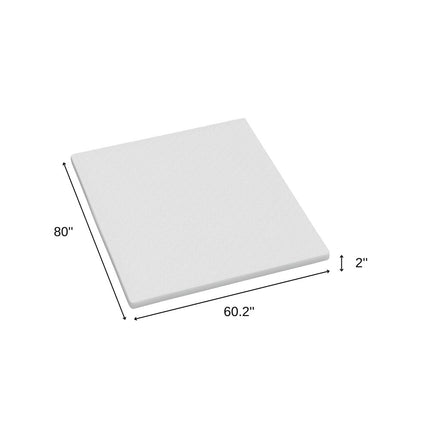 2" White Gel Memory Foam Twin Mattress Topper HomeRoots