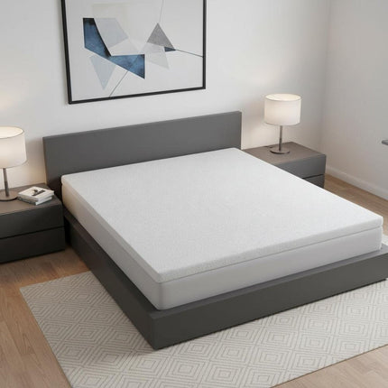 2" White Gel Memory Foam Twin Mattress Topper HomeRoots