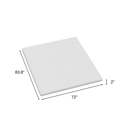 2" White Gel Memory Foam Twin Mattress Topper HomeRoots