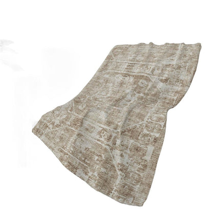 50" X 70" Beige And Ivory Damask Polyester Woven Plush Throw Blanket HomeRoots