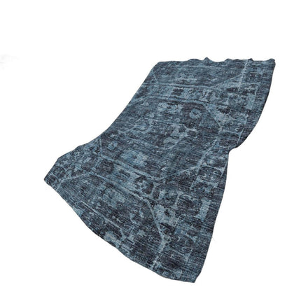 50" X 70" Navy Blue And Gray Damask Polyester Woven Plush Throw Blanket HomeRoots