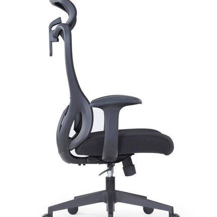 Black Adjustable Height Swivel Rolling Executive Office Chair HomeRoots