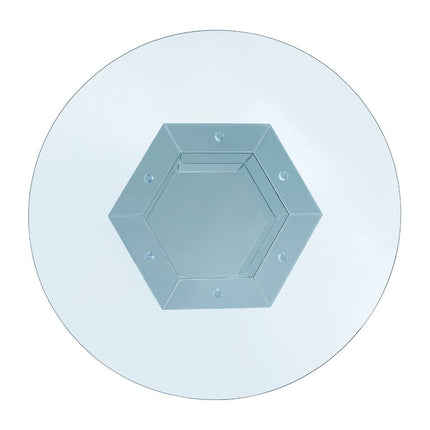 ACME 71285 Noralie Dining Table, Mirrored, Faux Diamonds & Clear Glass (1Set/2Ctn)