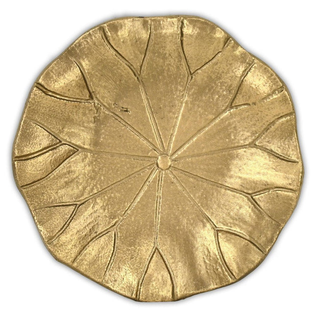 6" Gold Cast Iron Lily Pad Trinket Tray HomeRoots