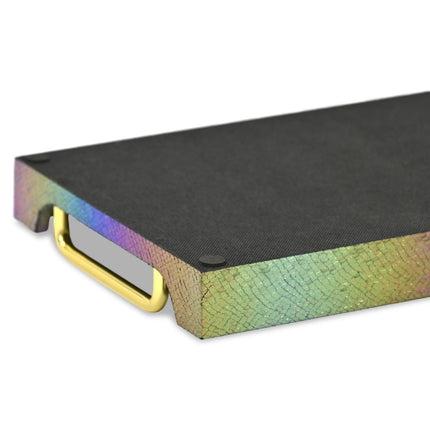 16" Rainbow Faux Shagreen Serving Tray With Handles