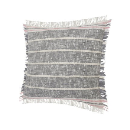 Set of Two 20" Gray And Light Gray Diamond Cotton Throw Pillows HomeRoots