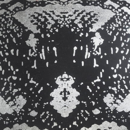 Set of Two 20" Black And Silver Cotton Throw Pillows HomeRoots