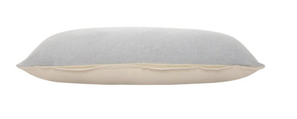 Set of Two 14" X 36" Gray Lumbar Cotton Throw Pillows HomeRoots