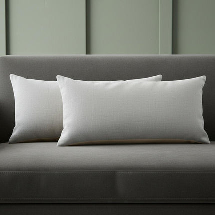 Set of Two 14" X 36" Gray Lumbar Cotton Throw Pillows HomeRoots