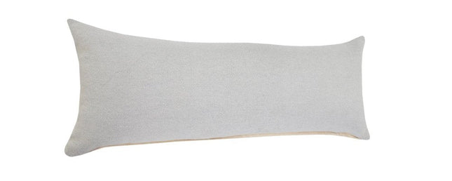 Set of Two 14" X 36" Gray Lumbar Cotton Throw Pillows HomeRoots
