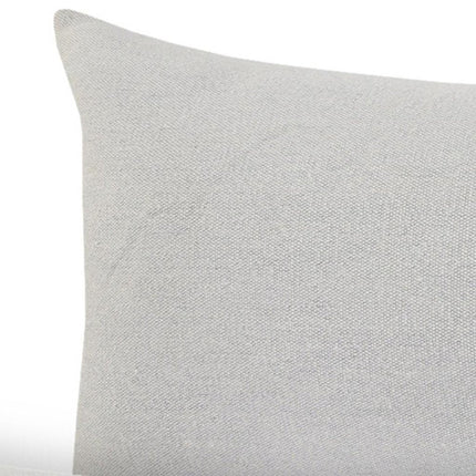 Set of Two 14" X 36" Gray Lumbar Cotton Throw Pillows HomeRoots