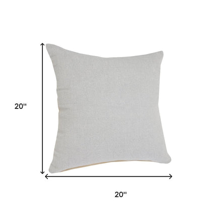 Set of Two 20" Gray Cotton Throw Pillows HomeRoots