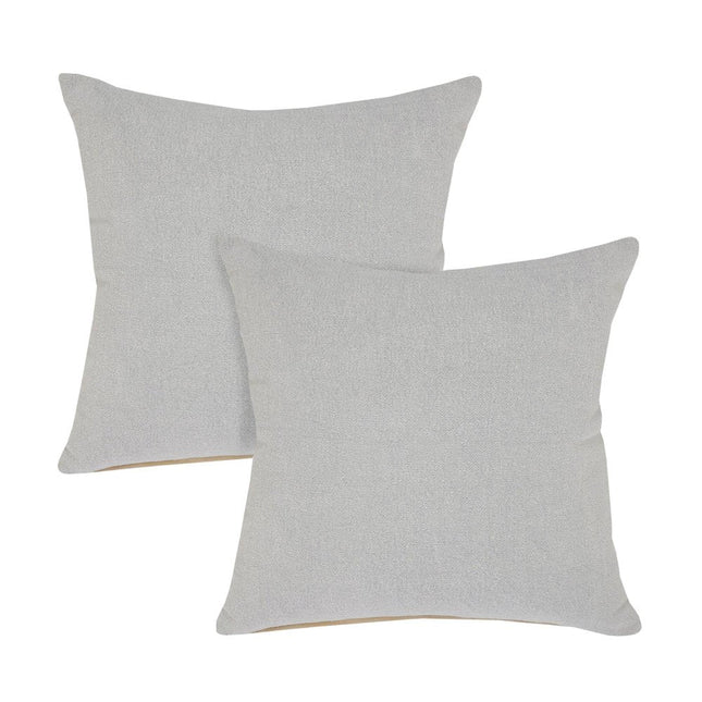 Set of Two 20" Gray Cotton Throw Pillows HomeRoots