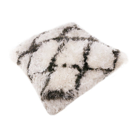 Set of Two 20" White And Black Diamond Throw Pillows HomeRoots