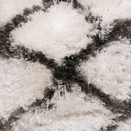 Set of Two 20" White And Black Diamond Throw Pillows HomeRoots