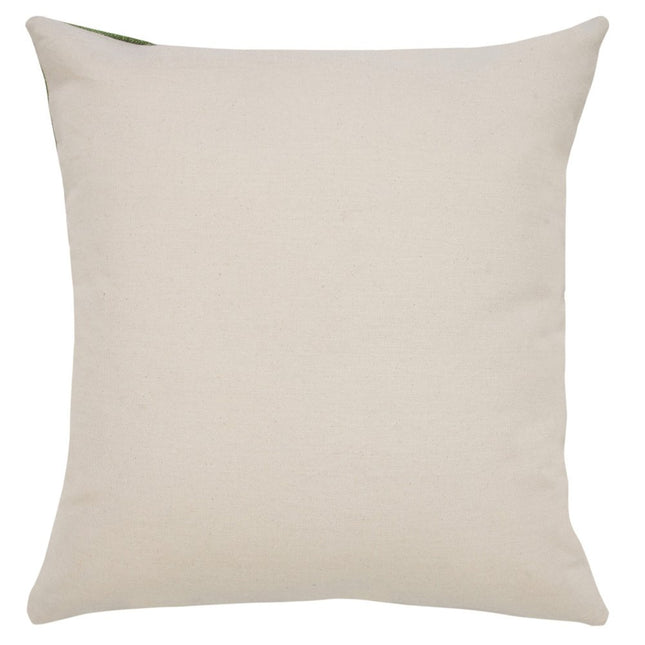 Set of Two 20" Green And White Polka Dot Cotton Throw Pillows