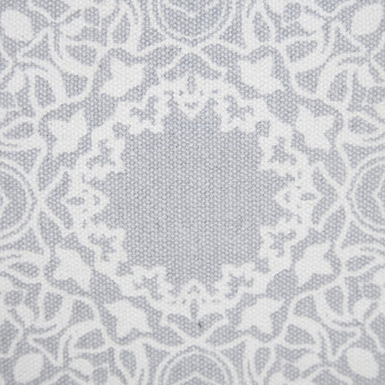 Set of Two 20" Gray And Off White Medallion Cotton Throw Pillows HomeRoots