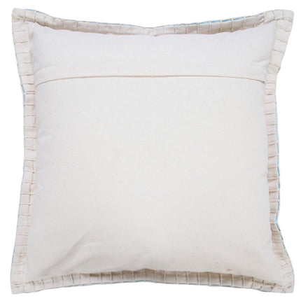Set of Two 20" Blue Cotton Throw Pillows HomeRoots