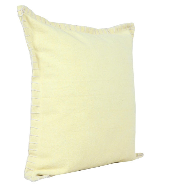 Set of Two 20" Yellow Cotton Throw Pillows HomeRoots