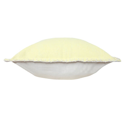 Set of Two 20" Yellow Cotton Throw Pillows HomeRoots