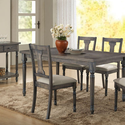 ACME 71435 Wallace Dining Table, Weathered Gray