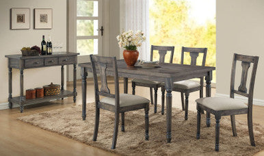 ACME 71435 Wallace Dining Table, Weathered Gray ACME Furniture
