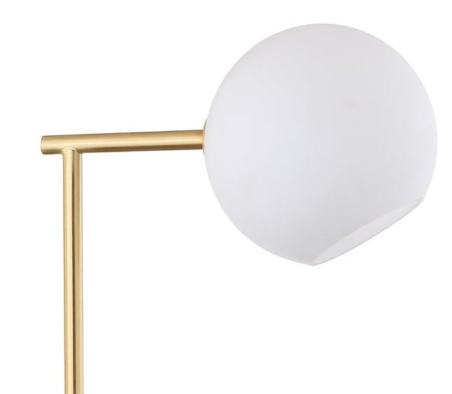 21" White Round Globe Lamp With Globe Shade HomeRoots