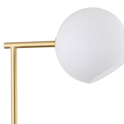 21" White Round Globe Lamp With Globe Shade HomeRoots