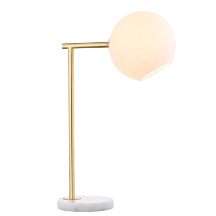 21" White Round Globe Lamp With Globe Shade HomeRoots
