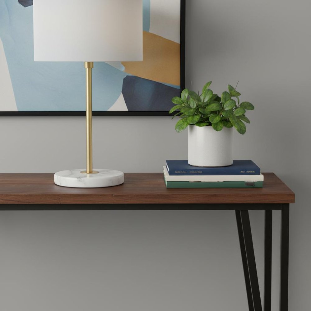 21" White Novelty Table Lamp LED With Globe Shade