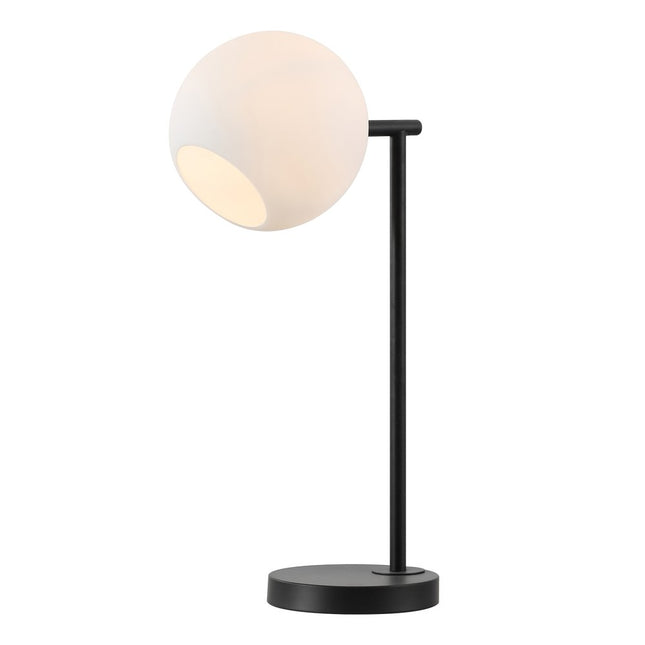 21" Black Novelty Table Lamp With Globe Shade