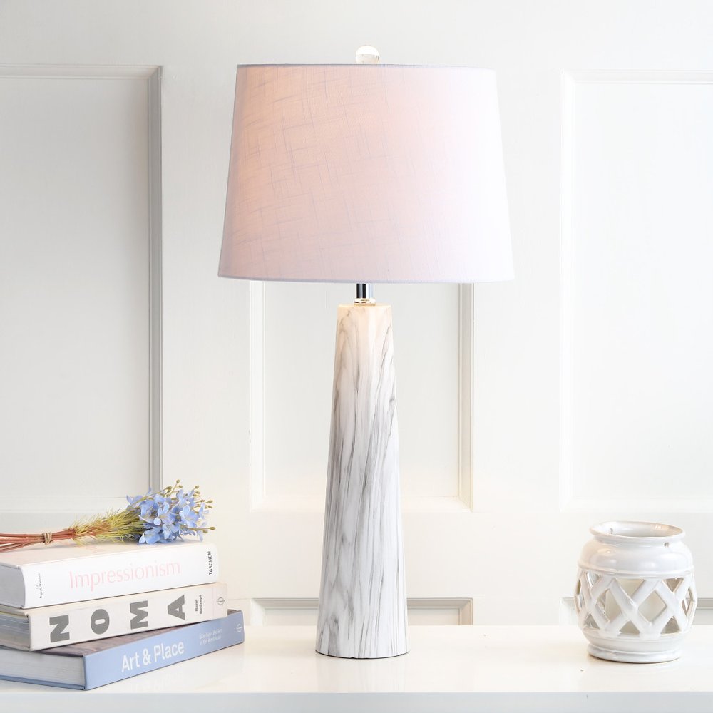 29" Clear Novelty Table Lamp LED With Drum Shade